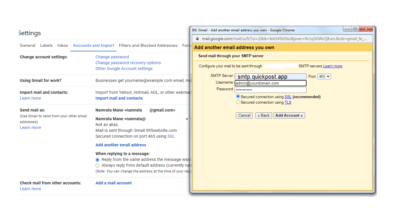 Gmail Connectivity Step 2