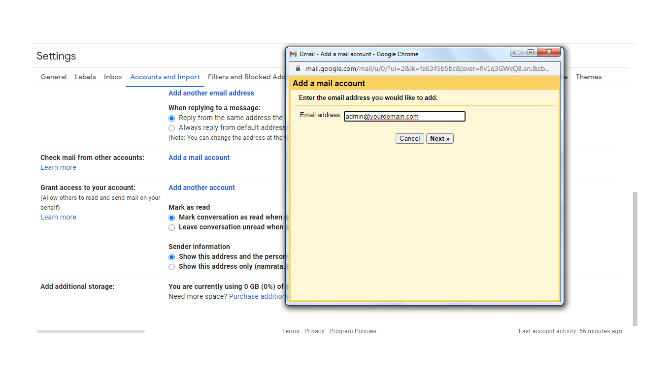 Gmail Connectivity Step 6