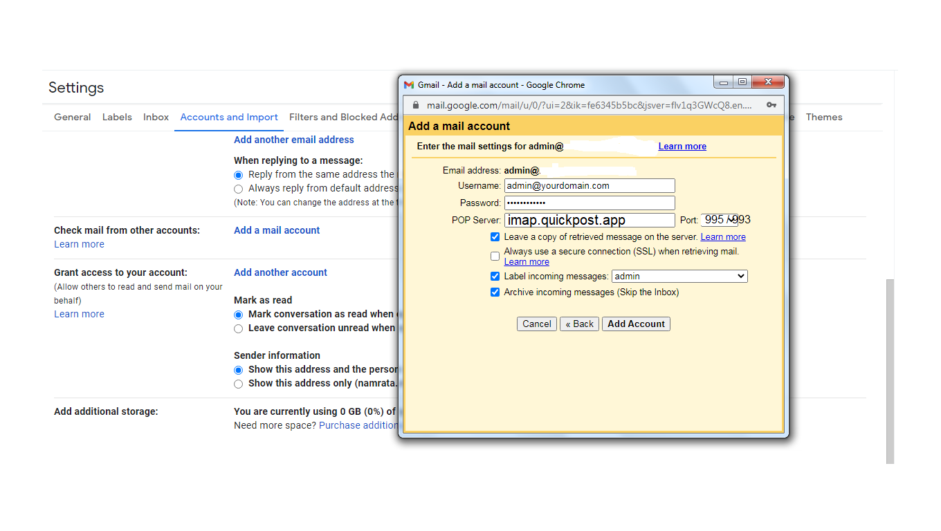 Gmail Connectivity Step 8